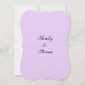 シンプルなラベンダーの結婚式招待状 招待状 (裏面)