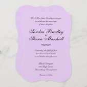 シンプルなラベンダーの結婚式招待状 招待状 (正面/裏面)