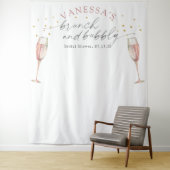 シンプルなランチとバブル ブライズシャワーの背景 タペストリー (インサイチュ)