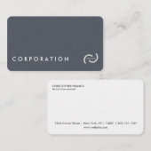 シンプルなリネン質の名刺。 白の背部 名刺 (正面/裏面)