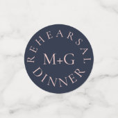 シンプルなリハーサルディナー　オックスフォードブルーとベビーピンク コンフェッティ (スモール正面)