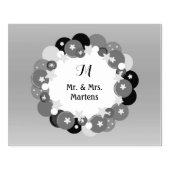 シンプルなリース Mr. & Mrs. ラバースタンプ (インプリント)