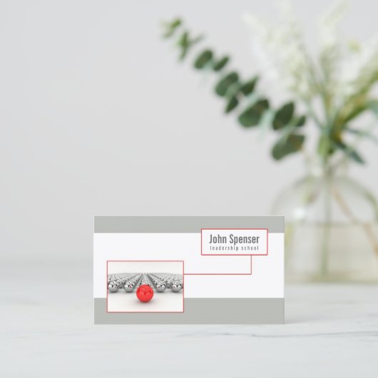 シンプルなリーダーシップの学校の名刺 名刺 (スタンド正面)