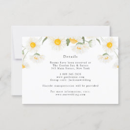 シンプルなルスティックなダイシーの花の詳細カード 招待状