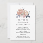 シンプルなルスティック フローラル ヴァウ リニューアル 招待状 (正面)