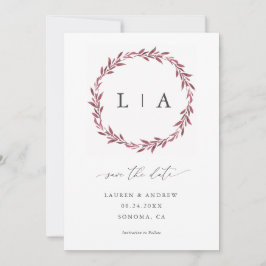 シンプルなルスティック マーブ モダン グリーネリー セーブ・ザ・デート