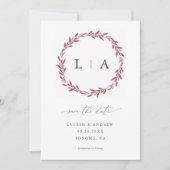 シンプルなルスティック マーブ モダン グリー ネイチャー セーブ ザ デート セーブザデート (正面)