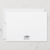 シンプルなルースチック ボタニカル フラワーのリハーサル ディナー 招待状 (裏面)