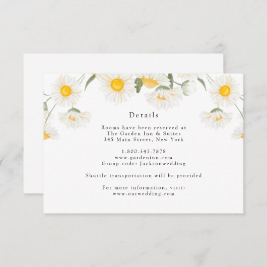 シンプルなルーストックのダリアの花の詳細カード 招待状 (正面/裏面)