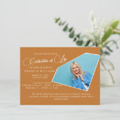 シンプルなレタリングのお悔やみライフ招待状 招待状 (スタンド正面)