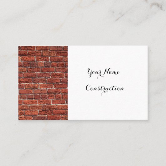 シンプルなレンガ建築会社 名刺 (正面)