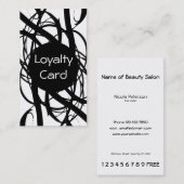 シンプルなロイヤリティのパンチカード ロイヤリティカード (正面/裏面)