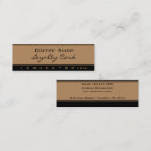 シンプルなロイヤリティの金ゴールドの黒のパンチカード ロイヤリティカード (正面/裏面)