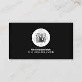 シンプルなロイヤリティビジネスロゴ白黒 ロイヤリティカード (裏面)