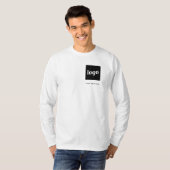 シンプルなロゴとテキストのビジネスデザイン Tシャツ (正面フル)