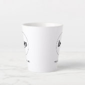 シンプルなロゴとテキストのビジネスプロモーション カフェラテマグ (正面)