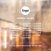 シンプルなロゴとテキストのビジネス営業時間 ウィンドウサイン (シート2)