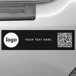 シンプルなロゴとテキストのビジネス用QRコードプロモーション バンパーステッカー