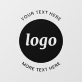 シンプルなロゴとテキストのビジネス ウィンドウサイン (シート)