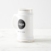 シンプルなロゴとテキストのビジネス ビールジョッキ (正面左)