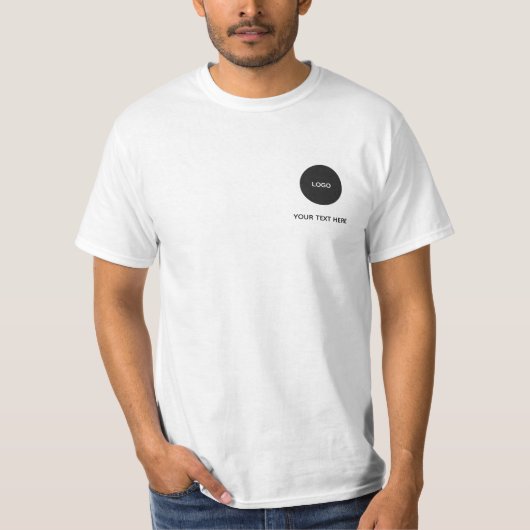 シンプルなロゴとテキストのビジネス Tシャツ (正面)