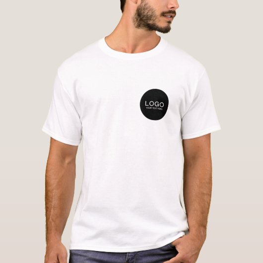 シンプルなロゴとテキストのビジネス Tシャツ (正面)
