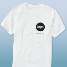 シンプルなロゴとテキストのビジネスTシャツ