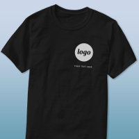 シンプルなロゴとテキストのビジネスTシャツ