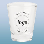 シンプルなロゴとテキストビジネスのプロモーションブランド ショットグラス
