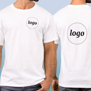 シンプルなロゴのクレストとバックプロモーションのビジネス Tシャツ