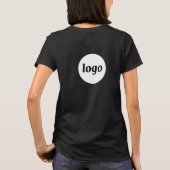 シンプルなロゴのクレストと背面の販促ビジネス Tシャツ (裏面)