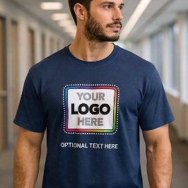 シンプルなロゴのビジネスTシャツ（オプションのテキスト付き） Tシャツ