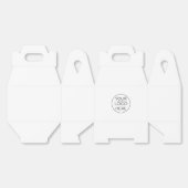 シンプルなロゴ入れビジネス フェイバーボックス (見開き)