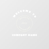 シンプルなロゴ タイポグラフィ ウェルカム 社名 ウィンドウサイン (シート)