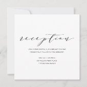 シンプルなロマンスカリグラフィー結婚式の受付カード 招待状 (正面)