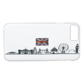 シンプルなロンドンの陸標のイラストレーションのデザイン Case-Mate iPhoneケース (裏面(横))