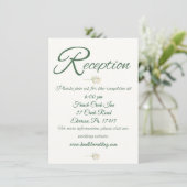 シンプルなローズの結婚式受付案内カード エンクロージャーカード (スタンド正面)