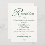 シンプルなローズの結婚式受付案内カード エンクロージャーカード (正面/裏面)