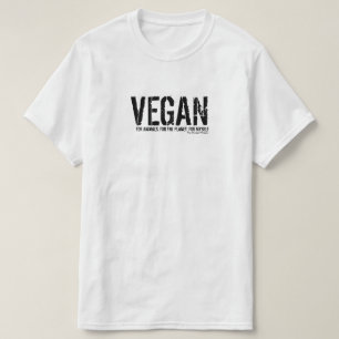 シンプルなワイシャツのためのビーガン(白い) Tシャツ