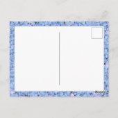 シンプルなワスレナグサの感謝を伝えるポストカード ポストカード (裏面)