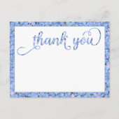 シンプルなワスレナグサの感謝を伝えるポストカード ポストカード (正面)