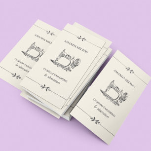 シンプルなヴィンテージのエレガントなSeamtressのファッションの縫うこと 名刺