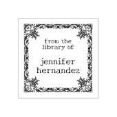 シンプルなヴィンテージの花フレーム - 図書館から ラバースタンプ (インプリント)