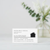 シンプルな不動産のテーマ 名刺 (スタンド正面)