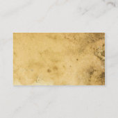 シンプルな中世羊皮紙の名刺 名刺 (裏面)