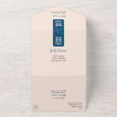 シンプルな中華風オールインワン結婚式招待状 オールインワン招待状 (外側)