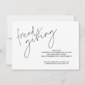 シンプルな予算に優しいサンクスギビングの招待状 招待状 (正面)