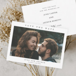 シンプルな予算フォトウェディングのSave the Date