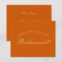 シンプルな予算設定の焦茶色のウェディングパーティーのお願い