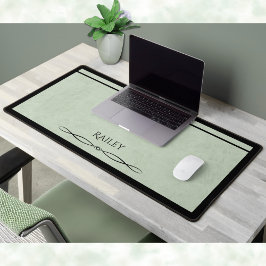 シンプルな事務職向けの Sage Green デスクマット